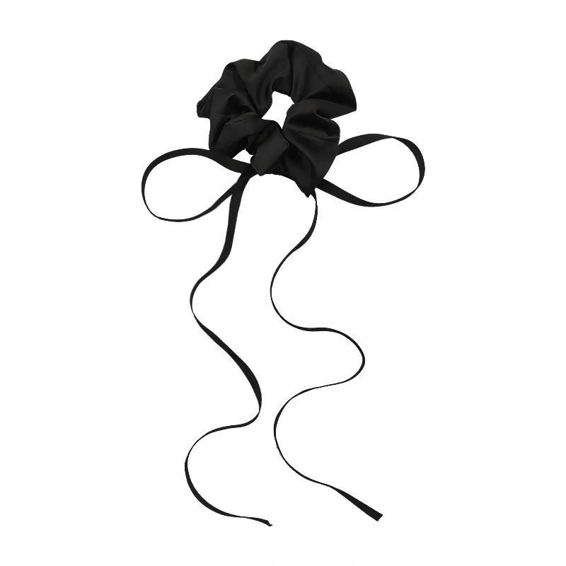 Black Ribbon Scrunchie